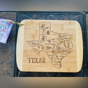 Texas Engraved Bamboo Cutting Board